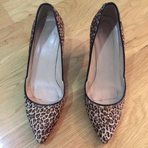 J Crew Collection Leopard Ponyhair Pumps Size 7